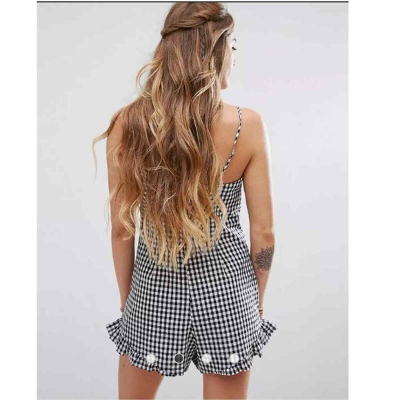 Honey Punch Checkered Romper - Picture 3 of 7